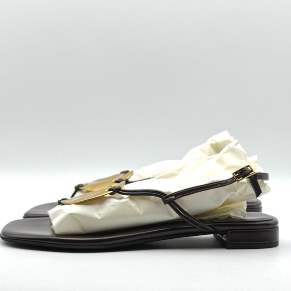 NIB JEFFREY CAMPBELL Chance Slingback Thong Sandals Women's Size 6 Brown Gold - Picture 6 of 12